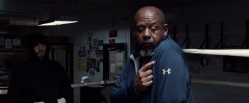 Movie still from “Southpaw” (2015), directed by Antoine Fuqua – Close Up shot, Low angle