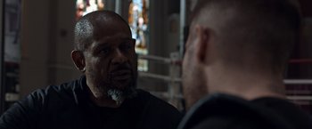 Movie still from “Southpaw” (2015), directed by Antoine Fuqua – Close Up shot, Over the shoulder angle