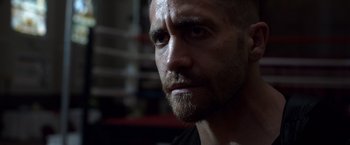 Movie still from “Southpaw” (2015), directed by Antoine Fuqua – Close Up shot, Over the shoulder angle
