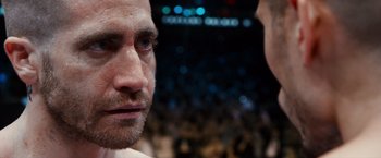 Movie still from “Southpaw” (2015), directed by Antoine Fuqua – Close Up shot, Over the shoulder angle