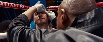 Movie still from “Southpaw” (2015), directed by Antoine Fuqua – Close Up shot, Over the shoulder angle
