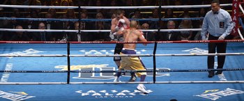 Movie still from “Southpaw” (2015), directed by Antoine Fuqua – Extreme Wide shot, High angle