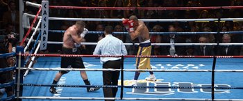 Movie still from “Southpaw” (2015), directed by Antoine Fuqua – Wide shot, High angle