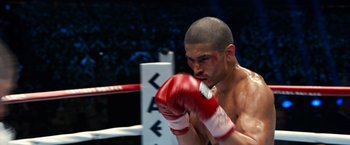 Movie still from “Southpaw” (2015), directed by Antoine Fuqua – Close Up shot, Over the shoulder angle