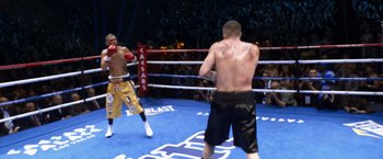 Movie still from “Southpaw” (2015), directed by Antoine Fuqua – Wide shot, High angle