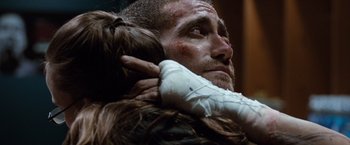 Movie still from “Southpaw” (2015), directed by Antoine Fuqua – Close Up shot, Over the shoulder angle