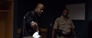 Movie still from “Southpaw” (2015), directed by Antoine Fuqua – Medium shot, Over the shoulder angle