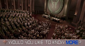 Movie still from “Starship Troopers” (1997), directed by Paul Verhoeven – Extreme Wide shot, High angle