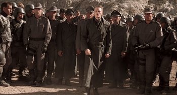 Movie still from “Starship Troopers” (1997), directed by Paul Verhoeven – Wide shot, Low angle