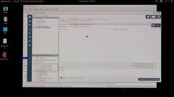 Movie still from “Mr. Robot” (2015), created by Sam Esmail – A computer screen with a computer program running on it; Extreme Wide shot, High angle