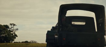 Movie still from “Sweet Tooth” (2021), created by Jim Mickle – Wide shot, Low angle