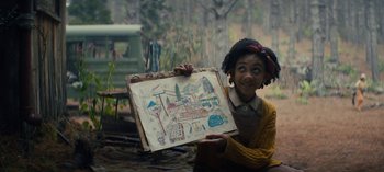 Movie still from “Sweet Tooth” (2021), created by Jim Mickle – Medium shot, Over the shoulder angle
