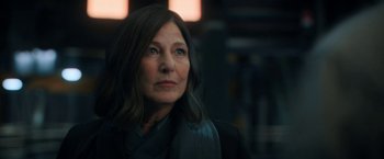 Movie still from “The Adam Project” (2022), directed by Shawn Levy – A person wearing a black jacket; Close Up shot, Over the shoulder angle