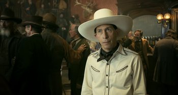 Movie still from “The Ballad of Buster Scruggs” (2018), directed by Joel Coen – Close Up shot, Over the shoulder angle