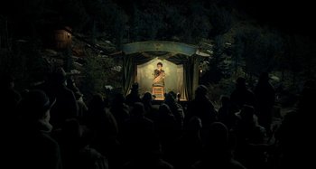 Movie still from “The Ballad of Buster Scruggs” (2018), directed by Joel Coen – Extreme Wide shot, High angle