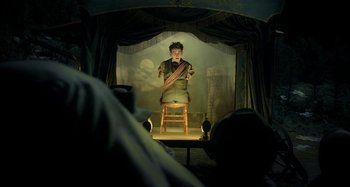 Movie still from “The Ballad of Buster Scruggs” (2018), directed by Joel Coen – Wide shot, Low angle