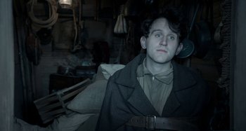 Movie still from “The Ballad of Buster Scruggs” (2018), directed by Joel Coen – Medium shot, High angle