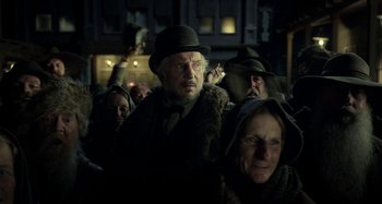 Movie still from “The Ballad of Buster Scruggs” (2018), directed by Joel Coen – Close Up shot, Over the shoulder angle