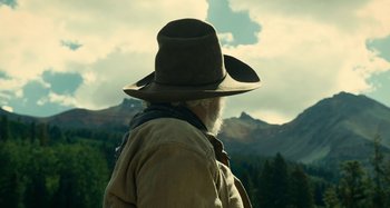 Movie still from “The Ballad of Buster Scruggs” (2018), directed by Joel Coen – Close Up shot, Low angle