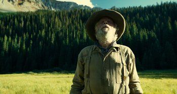 Movie still from “The Ballad of Buster Scruggs” (2018), directed by Joel Coen – Medium shot, Low angle