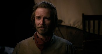 Movie still from “The Ballad of Buster Scruggs” (2018), directed by Joel Coen – Close Up shot, Over the shoulder angle