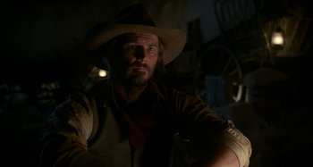 Movie still from “The Ballad of Buster Scruggs” (2018), directed by Joel Coen – Close Up shot, Over the shoulder angle