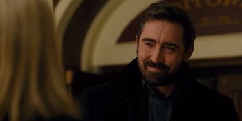 Movie still from “The Book of Henry” (2017), directed by Colin Trevorrow – A person with a beard; Close Up shot, Over the shoulder angle