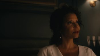 Movie still from “Mr. Robot” (2015), created by Sam Esmail – A person looking up at the ceiling; Close Up shot, Low angle