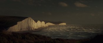 Movie still from “Mr. Turner” (2014), directed by Mike Leigh – A body of water near a body of water; Extreme Wide shot, High angle