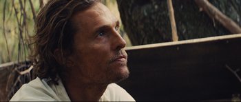 Movie still from “Mud” (2012), directed by Jeff Nichols – A person with a beard; Close Up shot, Over the shoulder angle