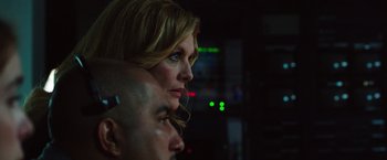 Movie still from “Nightcrawler” (2014), directed by Dan Gilroy – A man and a woman looking into the distance; Close Up shot, Low angle