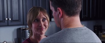 Movie still from “The Departed” (2006), directed by Martin Scorsese – A man and a woman looking at one another; Close Up shot, Over the shoulder angle