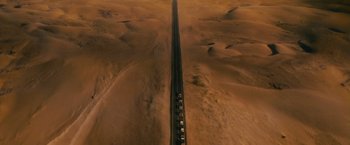 Movie still from “The Dictator” (2012), directed by Larry Charles – Extreme Wide shot, Overhead angle