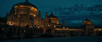 Movie still from “The Dictator” (2012), directed by Larry Charles – Extreme Wide shot, Low angle