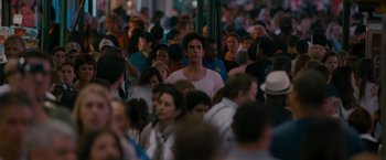 Movie still from “The Dictator” (2012), directed by Larry Charles – Medium shot, Over the shoulder angle