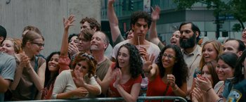 Movie still from “The Dictator” (2012), directed by Larry Charles – Medium shot, Over the shoulder angle