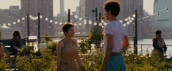 Movie still from “The Dictator” (2012), directed by Larry Charles – Medium shot, Over the shoulder angle