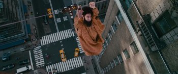 Movie still from “The Dictator” (2012), directed by Larry Charles – Wide shot, Overhead angle