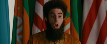 Movie still from “The Dictator” (2012), directed by Larry Charles – Close Up shot, Low angle