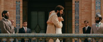 Movie still from “The Dictator” (2012), directed by Larry Charles – Medium shot, Over the shoulder angle