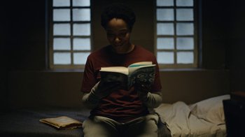 Movie still from “The End of the F***ing World” (2017), directed by Jonathan Entwistle – Medium shot, High angle