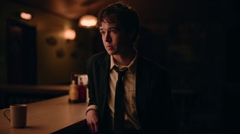 Movie still from “The End of the F***ing World” (2017), directed by Jonathan Entwistle – Medium shot, High angle