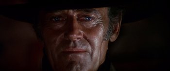Movie still from “Once Upon a Time in the West” (1968), directed by Sergio Leone – Close Up shot, Low angle