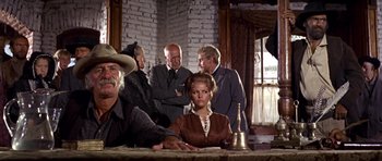 Movie still from “Once Upon a Time in the West” (1968), directed by Sergio Leone – Medium shot, Low angle