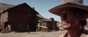 Movie still from “Once Upon a Time in the West” (1968), directed by Sergio Leone – Close Up shot, Low angle