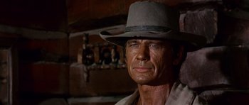 Movie still from “Once Upon a Time in the West” (1968), directed by Sergio Leone – Close Up shot, Low angle