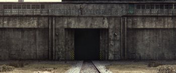 Movie still from “The Expendables 3” (2014), directed by Patrick Hughes – Extreme Wide shot, High angle