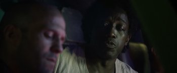 Movie still from “The Expendables 3” (2014), directed by Patrick Hughes – Close Up shot, Over the shoulder angle