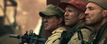 Movie still from “The Expendables 3” (2014), directed by Patrick Hughes – Close Up shot, Low angle