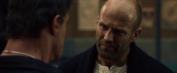 Movie still from “The Expendables 3” (2014), directed by Patrick Hughes – Close Up shot, Over the shoulder angle